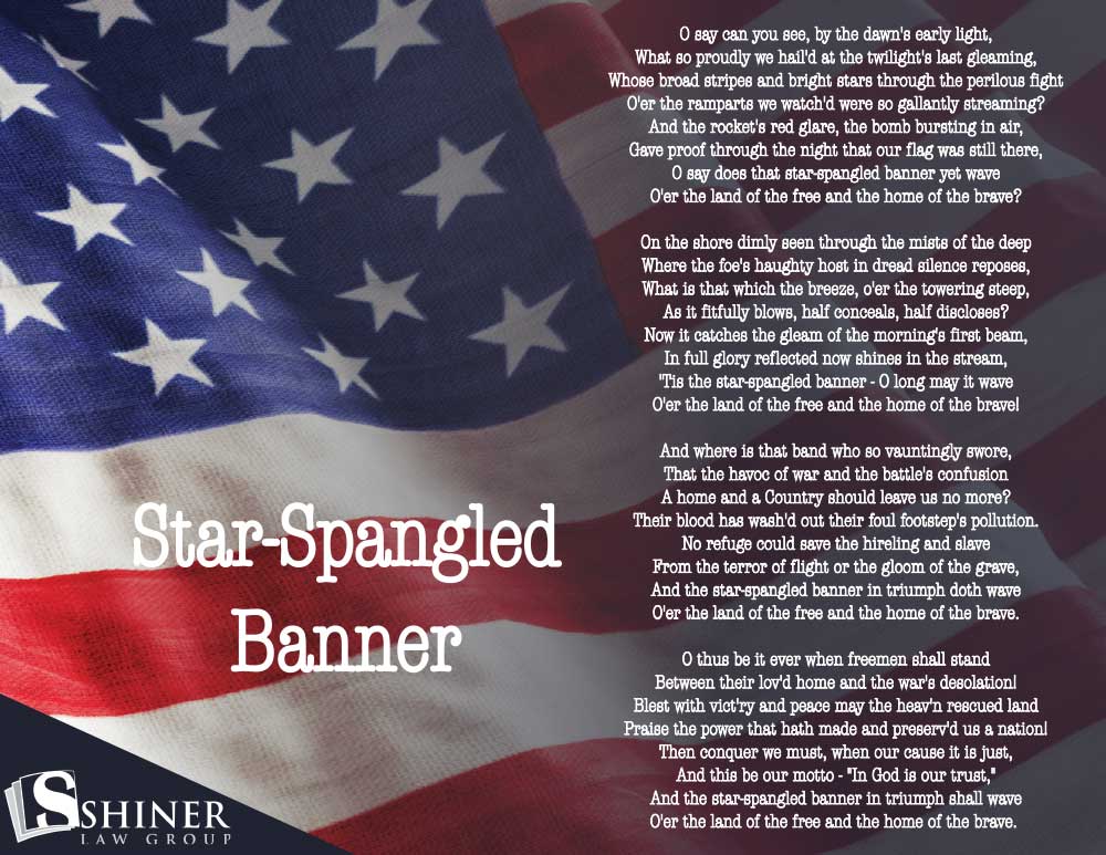 star spangled banner lyrics songs about history