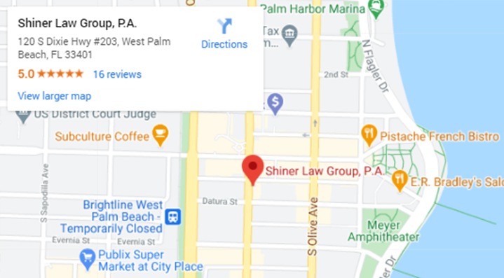Shiner Law Group West Palm Beach Personal Injury Lawyers